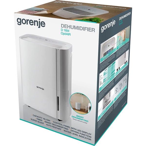 Dezumidificator aer GORENJE D16M, 16l/zi, 430W, alb
