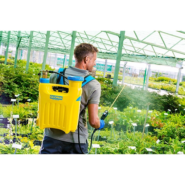 Pompa de stropit GLORIA Pro 1300, 13L, 6 bar, garnituri FKM, galben