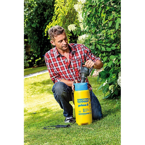 Pompa de stropit GLORIA & AutoPump, 5L, 1.5 bar, lance din alama, garnituri NBR, galben