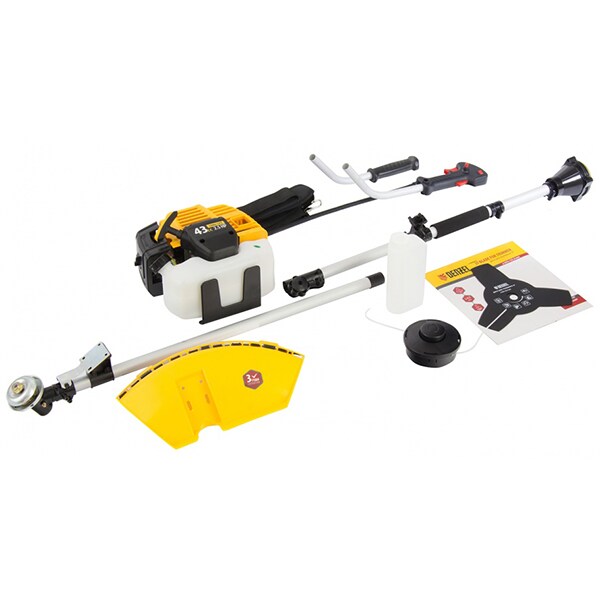 Trimmer benzina DENZEL DT 43S, 2.5cp, 9500RPM, 42cm, galben