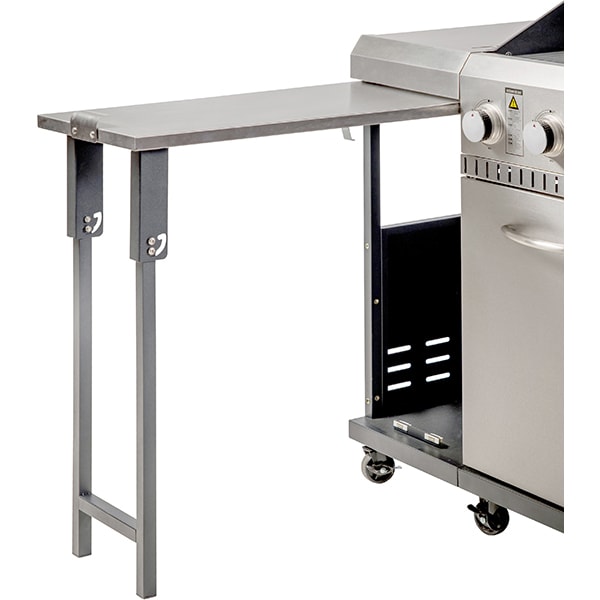 Gratar pe gaz LANDMANN 12120, 94 x 43 cm, 6+1 arzatoare, 8 role, argintiu