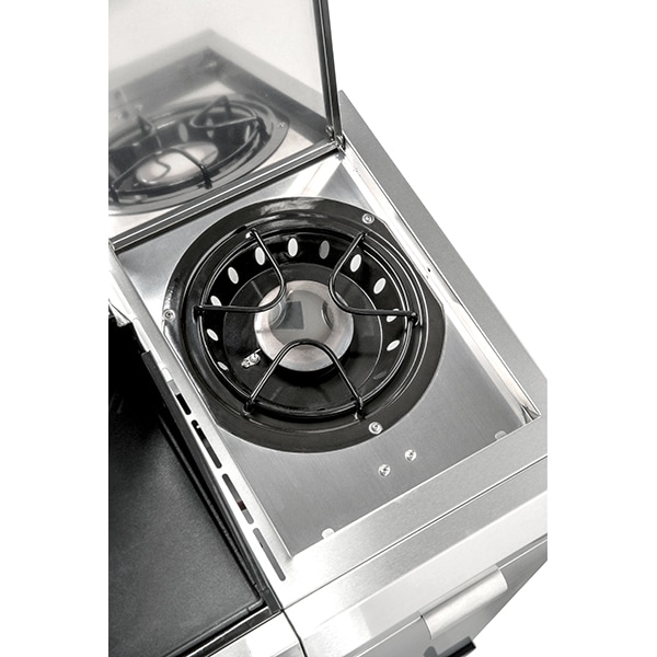 Gratar pe gaz LANDMANN 12120, 94 x 43 cm, 6+1 arzatoare, 8 role, argintiu