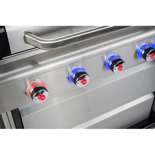 Gratar pe gaz LANDMANN Triton 4.1 maxX, 65 x 44 cm, 4 + 1 arzatoare, 4 role, negru