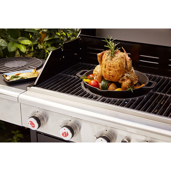 Gratar pe gaz LANDMANN Triton 4.1 maxX, 65 x 44 cm, 4 + 1 arzatoare, 4 role, negru