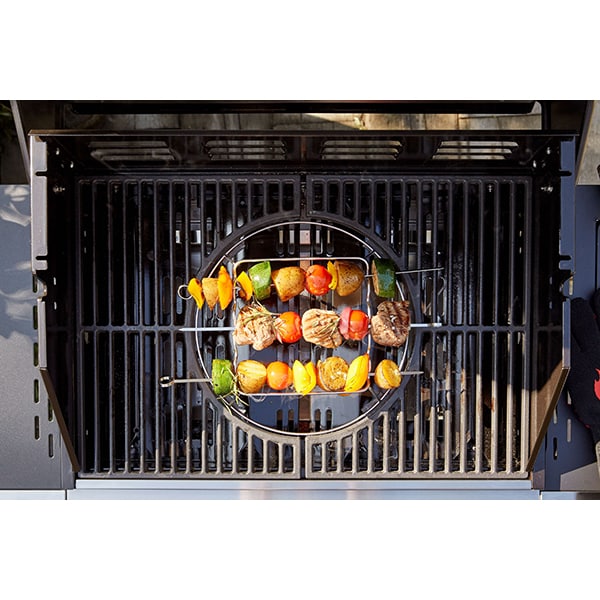 Gratar pe gaz LANDMANN Triton 4.1 maxX, 65 x 44 cm, 4 + 1 arzatoare, 4 role, negru