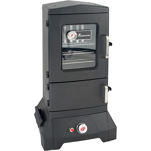 Afumatoare pe gaz LANDMANN 14101, metal, 4 rafturi, 36 x 31 cm, 4 carlige, negru