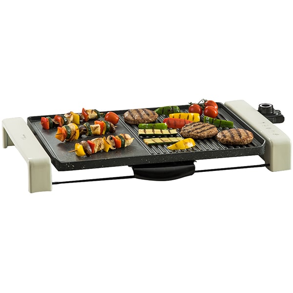 Gratar electric DELIMANO Perla 106127550, 2300W, crem-negru 