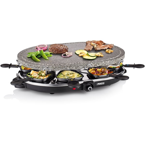 Gratar electric PRINCESS Raclette 116272001001, 1200W, negru-argintiu