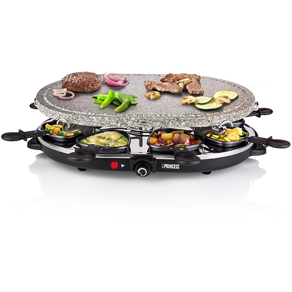 Gratar electric PRINCESS Raclette 116272001001, 1200W, negru-argintiu