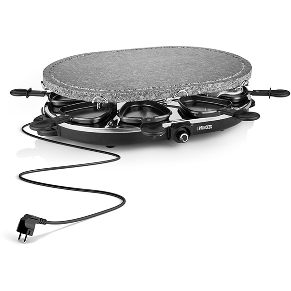 Gratar electric PRINCESS Raclette 116272001001, 1200W, negru-argintiu