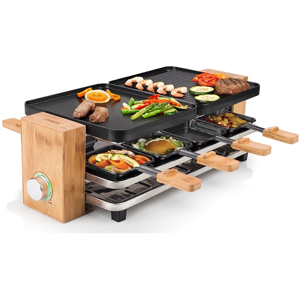 Gratar electric PRINCESS Raclette 116291001001, 1200W, negru-maro