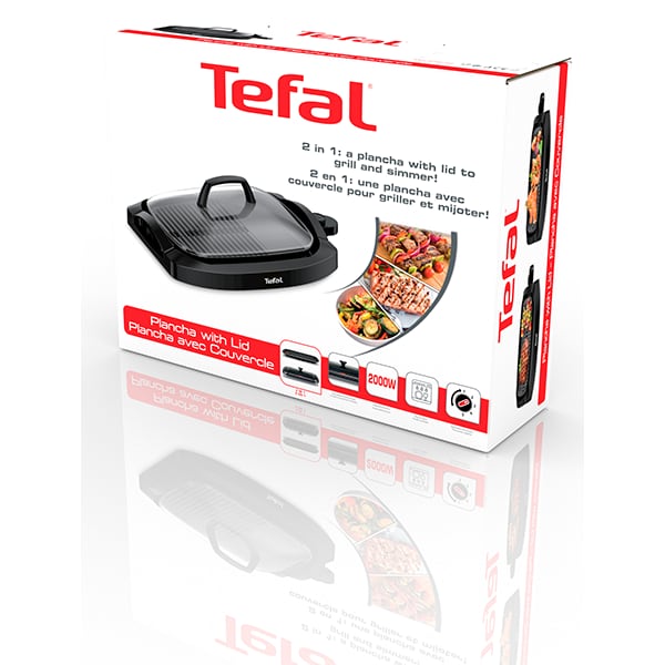Gratar electric TEFAL Health Multi Grill CB6A0830, 2000W, 5 programe, negru 