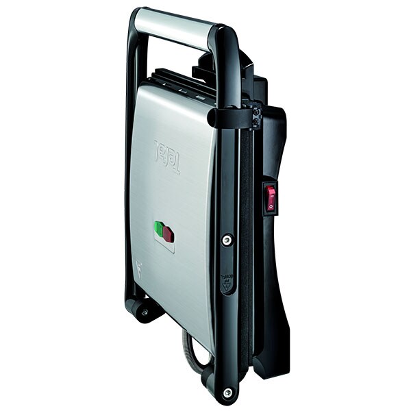 Gratar electric multifunctional TEFAL Inicio Grill GC241D38, 2000W, functie panini, argintiu-negru