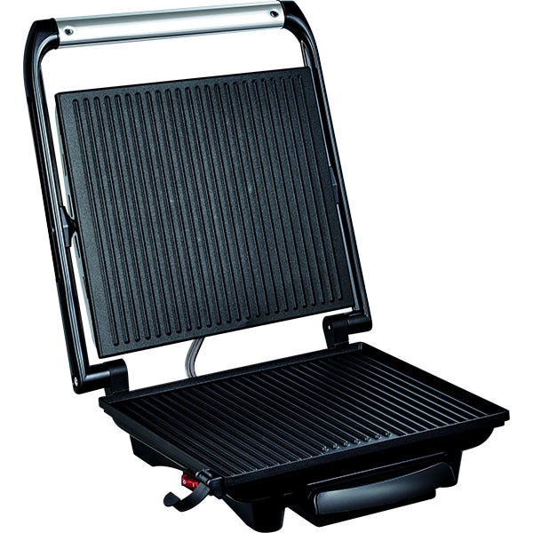 Gratar electric multifunctional TEFAL Inicio Grill GC241D38, 2000W, functie panini, argintiu-negru