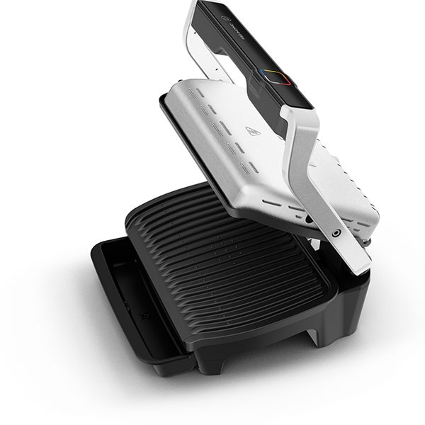 Gratar electric TEFAL OptiGrill Elite GC750D30, 2000W, 12 programe automate, argintiu-negru