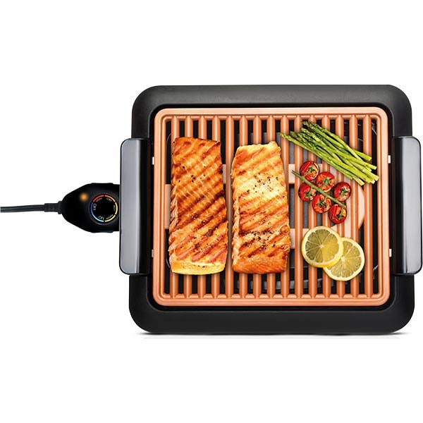 Gratar electric MEDIASHOP Smokeless Grill M17314, 1300W, negru 