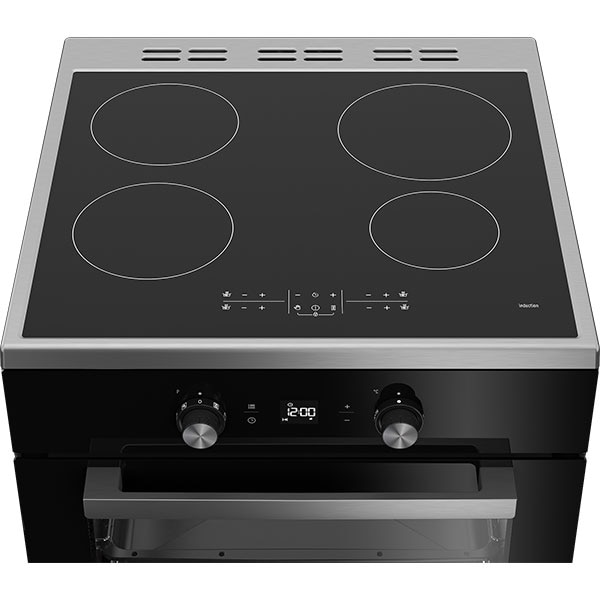 Aragaz GRUNDIG GFBM23510BM, 4 arzatoare, Electric, L 60 cm, Grill, negru