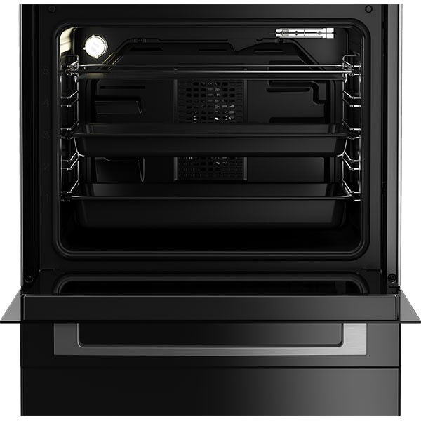 Aragaz GRUNDIG GFBM23510BM, 4 arzatoare, Electric, L 60 cm, Grill, negru