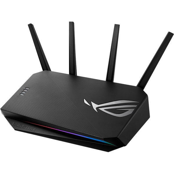 Router Wireless Gigabit ASUS ROG Strix GS-AX3000, Wi-Fi 6, Dual Band 574 + 2402 Mbps, negru