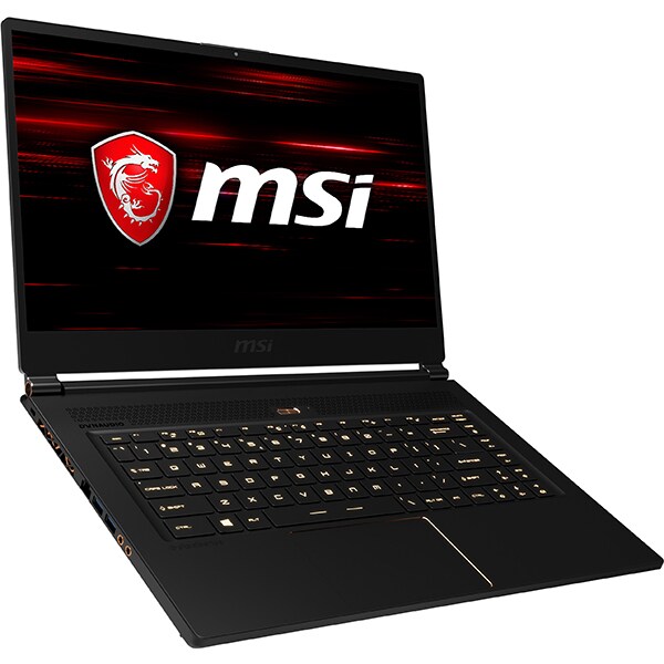 Laptop Gaming MSI GS65 Stealth Thin 8RF, Intel Core i7-8750H pana la 4.1GHz, 15.6" Full HD, 16GB, SSD 512GB, NVIDIA GeForce GTX 1070 8GB, Windows 10 Home