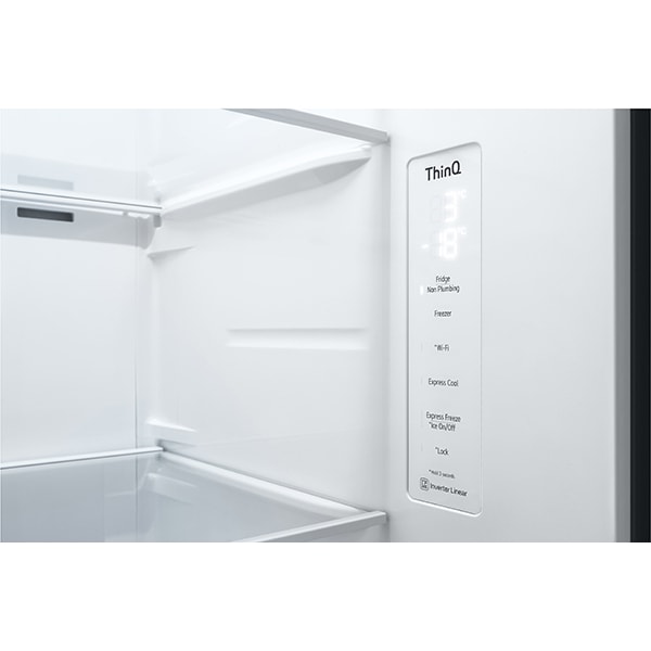 Side By Side LG GSJV71PZTE, Total No Frost, 635 l, H 179, cm, Clasa E, dozator apa, DoorCooling, ThinQ, argintiu