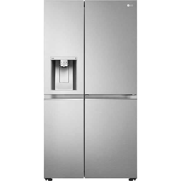 Side By Side LG GSJV91BSAE, Total No Frost, 635 l, H 179, cm, Clasa E, dozator apa UVnano, DoorCooling+, ThinQ, argintiu