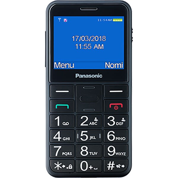Telefon mobil PANASONIC KX-TU150EXR, buton SOS, 2G, Single SIM, Black