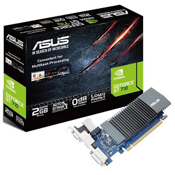 Placa video ASUS NVIDIA GeForce GT 710, 2GB GDDR5, 64bit, GT710-SL-2GD5-BRK