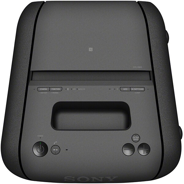 Sistem audio High Power SONY GTKXB60B, Bluetooth, NFC, Extra Bass, Party Music, Iluminare, negru