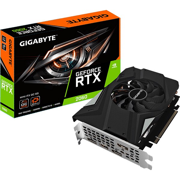 Placa video GIGABYTE NVIDIA GeForce RTX 2060 Mini ITX OC 6G , 6GB GDDR6, 192bit, GV-N2060IXOC-6GD