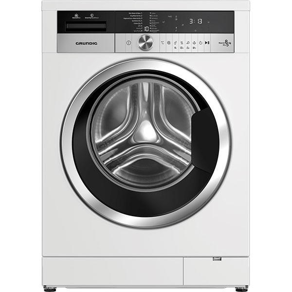 Masina de spalat rufe frontala cu uscator GRUNDIG GWD68P408C, 8/5 kg, 1400rpm, Clasa C/D, alb