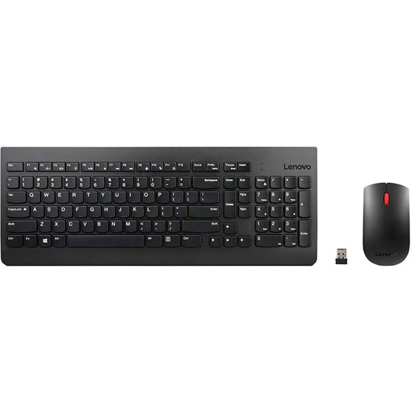 Kit tastatura si mouse Wireless LENOVO 510, USB, Layout US, negru