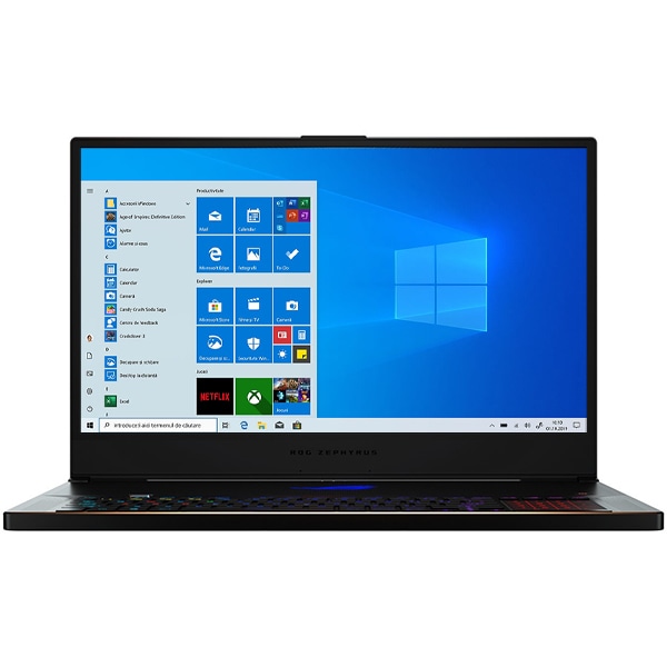 Laptop Gaming ASUS ROG Zephyrus S GX701LWS-HG019T, Intel Core i7-10750H pana la 5.0GHz, 17.3" Full HD, 16GB, SSD 1TB, NVIDIA GeForce RTX 2070 8GB, Windows 10 Home, negru