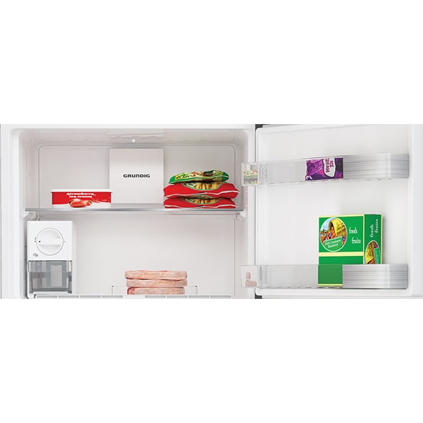 Frigider cu doua usi GRUNDIG GDN 17920 FX, Duo-Cooling No Frost, 475 l, H 193 cm, Clasa A++, inox