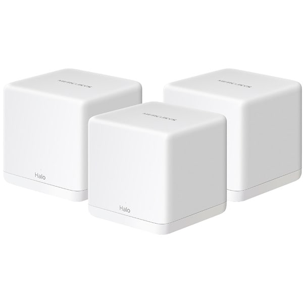 Sistem Wi-Fi Mesh MERCUSYS Halo H30G AC1300, Dual-Band 400 + 867 Mbps, 3 buc, alb