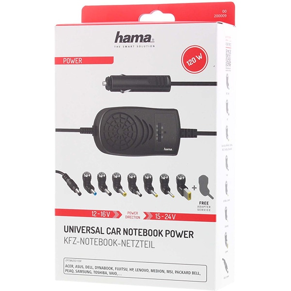 Incarcator universal auto pentru laptop HAMA 200009, 120W