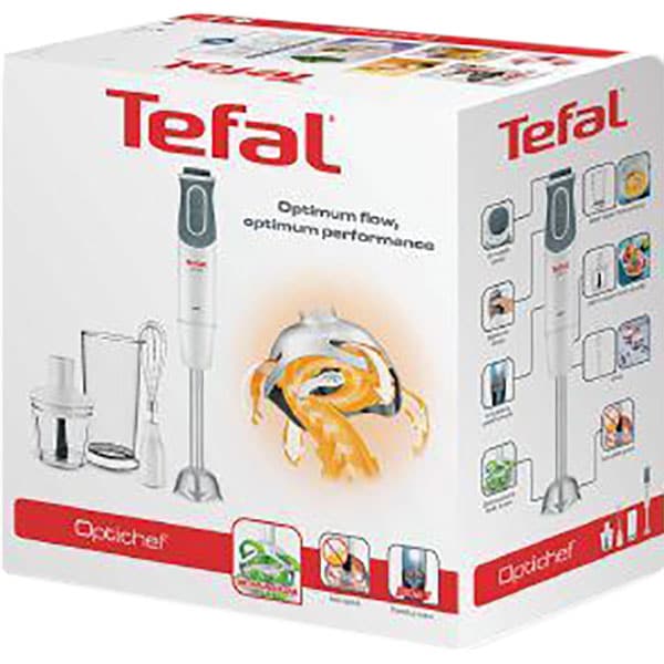 Mixer vertical TEFAL Optichef 3 in 1 HB643138, 0.8l, 800W, 20 trepte viteza, alb 