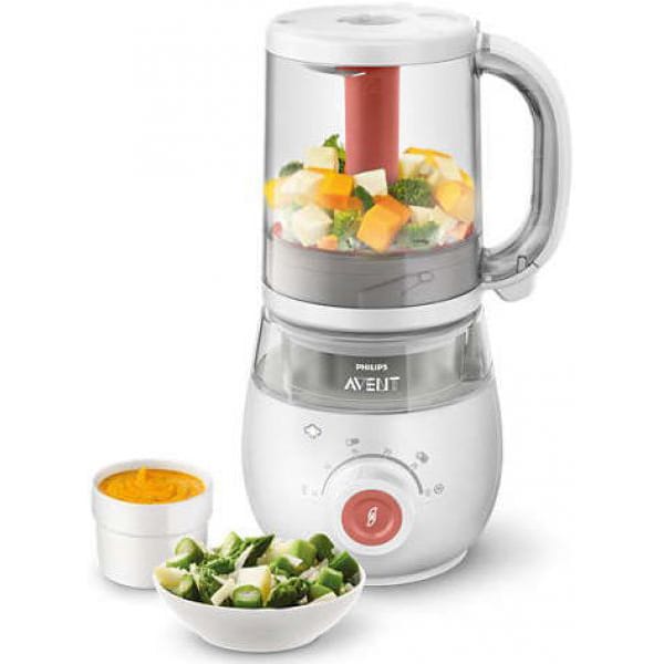 Aparat de gatit 4 in 1 PHILIPS AVENT SCF881/01, 720ml, 400W, alb - rosu 