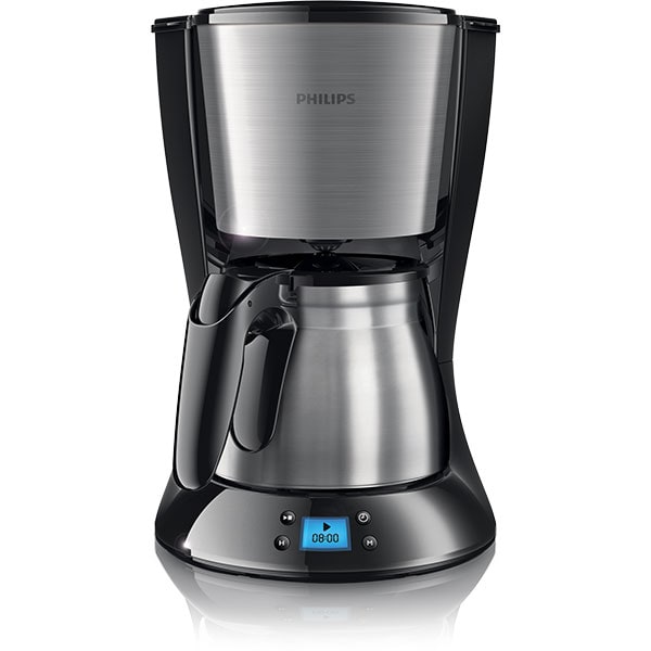 Cafetiera PHILIPS Daily Collection HD7470/20, 1.2l, 1000W, 15 cesti, negru-argintiu