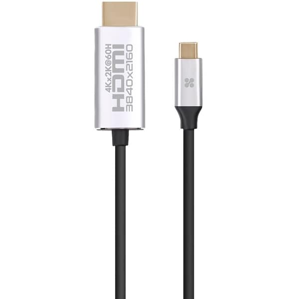 born platform Horizontal Cablu HDMI - USB Type-C PROMATE HDLink-60H, 1.5m, negru-argintiu
