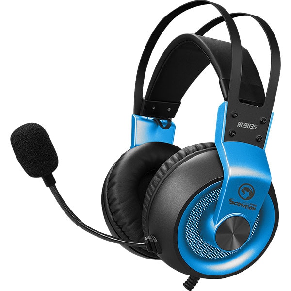 Casti Gaming MARVO HG9035, 7.1 virtual, USB, albastru