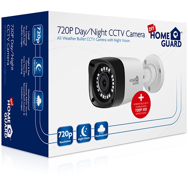 Camera supraveghere exterior/interior HOMEGUARD HGECO728P, HD 720p, IR, Night Vision, alb