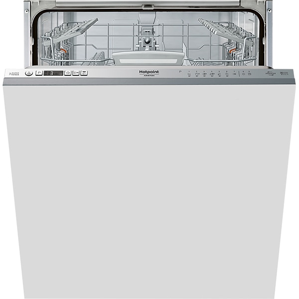 Masina de spalat vase incorporabila HOTPOINT HIO 3T1239 W, 14 seturi, 9 programe, 60 cm, Clasa A++, panou comanda inox