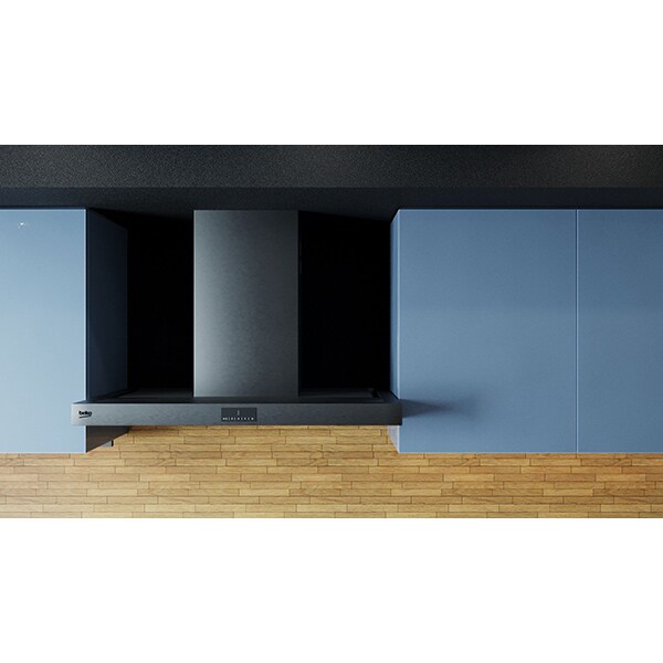 Hota decorativa BEKO HCB91845BDXH, 1 motor, 750 m3/h, L 90 cm, inox inchis