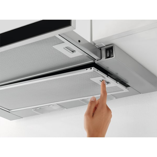 Hota incorporabila telescopica ELECTROLUX LFP316AB, 1 motor, 370 m3/h, L 60 cm, gri