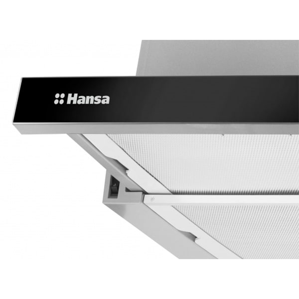 Hota incorporabila telescopica HANSA OTS6226IH, 2 motoare, 327 m3/h, L 60 cm, argintiu