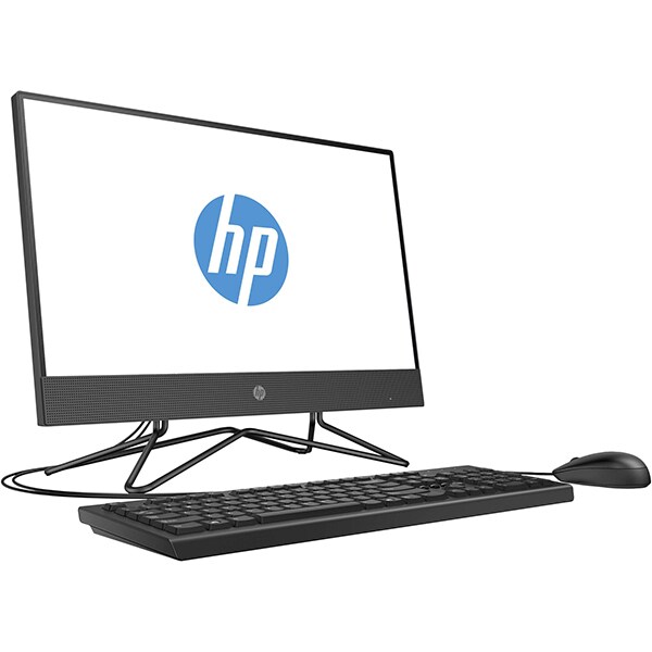 Sistem PC All in One HP 200 G4, Intel Core i3-10110U pana la 4.1GHz, 21.5" Full HD, 8GB, SSD 256GB, Intel UHD Graphics, Free Dos