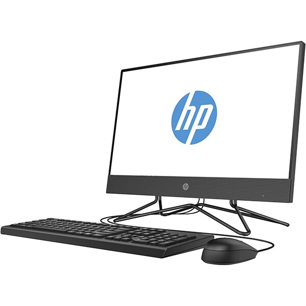 Sistem PC All in One HP 200 G4, Intel Core i3-10110U pana la 4.1GHz, 21.5" Full HD, 8GB, SSD 256GB, Intel UHD Graphics, Free Dos