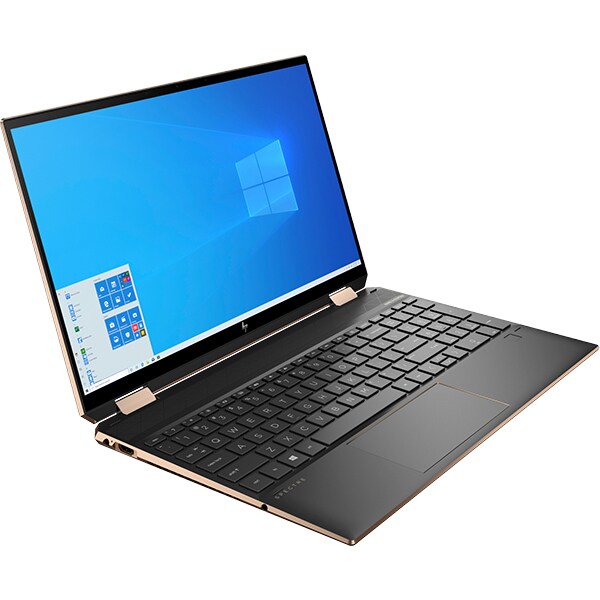 Laptop 2 in 1 HP Spectre x360 15-eb0002nn, Intel Core i7-10750H pana la 5.0GHz, 15.6" 4K UHD Touch, 16GB, SSD 1TB, NVIDIA GeForce GTX 1650 Ti 4GB, Windows 10 Home, negru