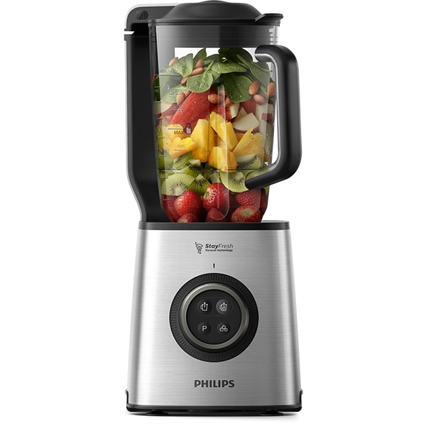 Blender cu mixare in vid PHILIPS HR3752/00, 1.8l, 1400W, viteza variabila, argintiu-negru 